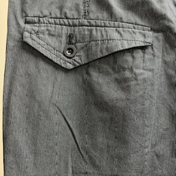 Helix Men's Cargo Shorts Dark Grey with white pin stripes - Picture 3 of 8